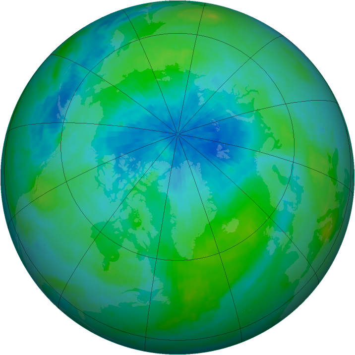 Arctic ozone map for 08 September 2000